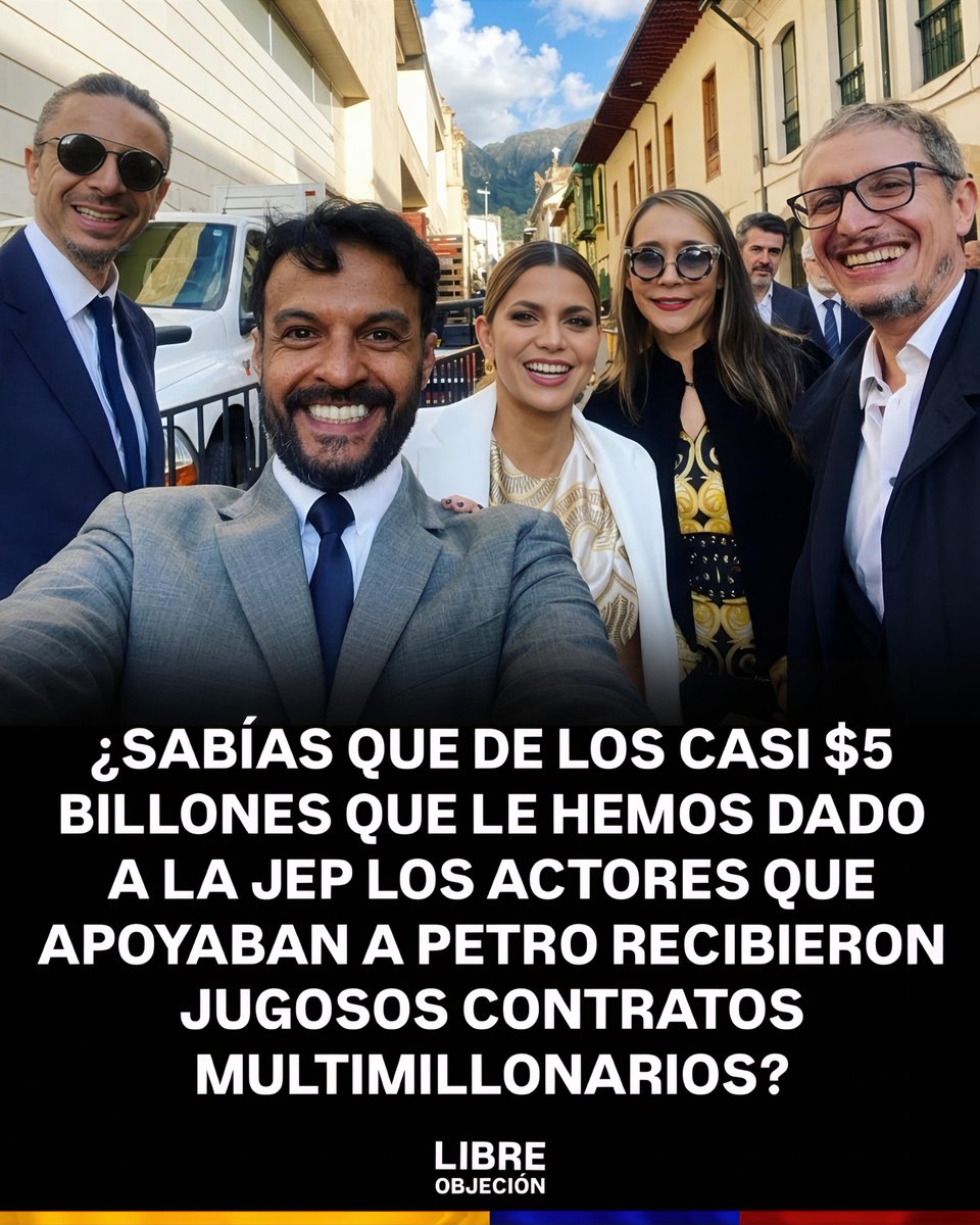 libre_objecion's tweet photo. ¿Sabías que de los casi $5 billones que le hemos dado a la JEP los actores que apoyaban a Petro recibieron  jugosos contratos multimillonarios? https://t.co/fmC2RW1GOk