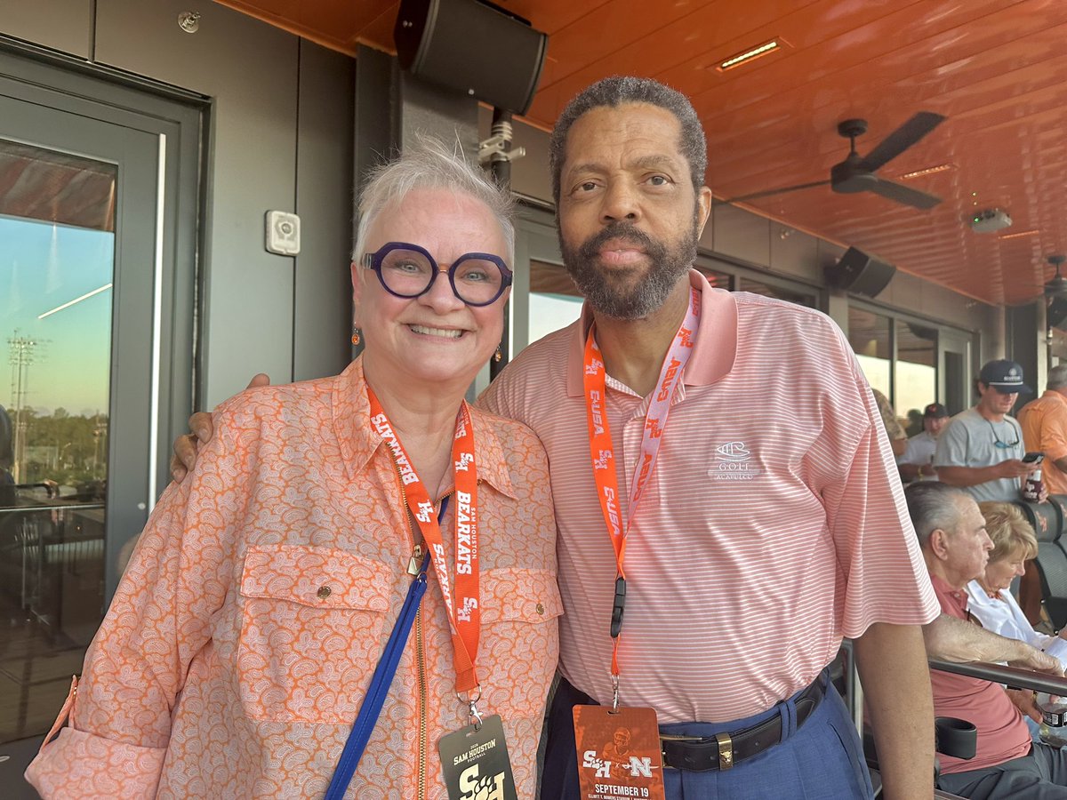 BorrisLMiles's tweet photo. As a proud @SamHoustonState alum, it was incredible to see the Bearkats come away with a BIG WIN at last night’s Homecoming game!

Congratulations to the players and coaches on this outstanding win . This was YOUR night!

My wife, Cydonii and I had a great time cheering on the Bearkats with SHSU President Dr. Alisa White, Rep. Trey Wharton, the students and our amazing alumni!

#EatEmUpKats #txlege #hounews