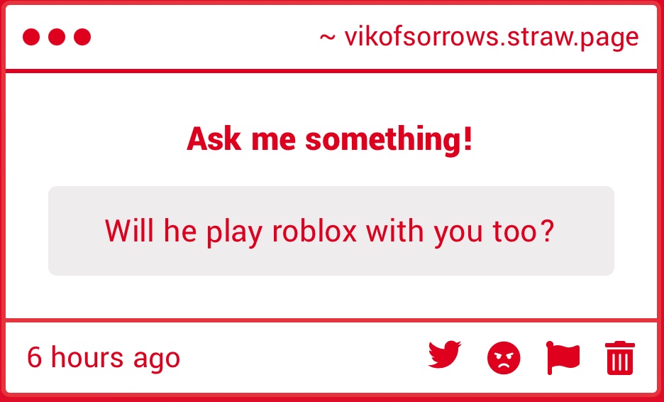 ourvikofsorrows's tweet photo. I’m not sure, I’ve never played roblox https://t.co/d1cCfR8Q96