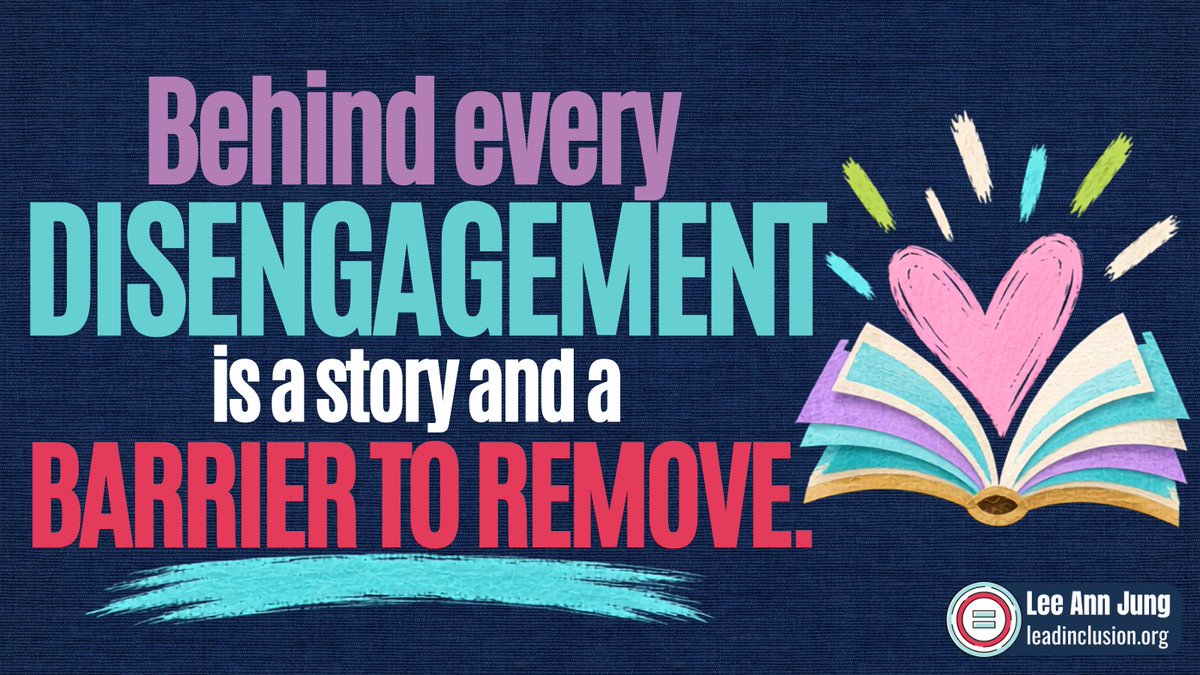 leeannjung's tweet photo. 👊 If a #student is not engaged, our primary task is to determine why and remove the barrier. There is a story behind disengagement, and #UDL helps us find solutions. #LeadInclusion #UDL #InclusiveEd #EdLeaders #TeacherTwitter https://t.co/55hmlBgzgx