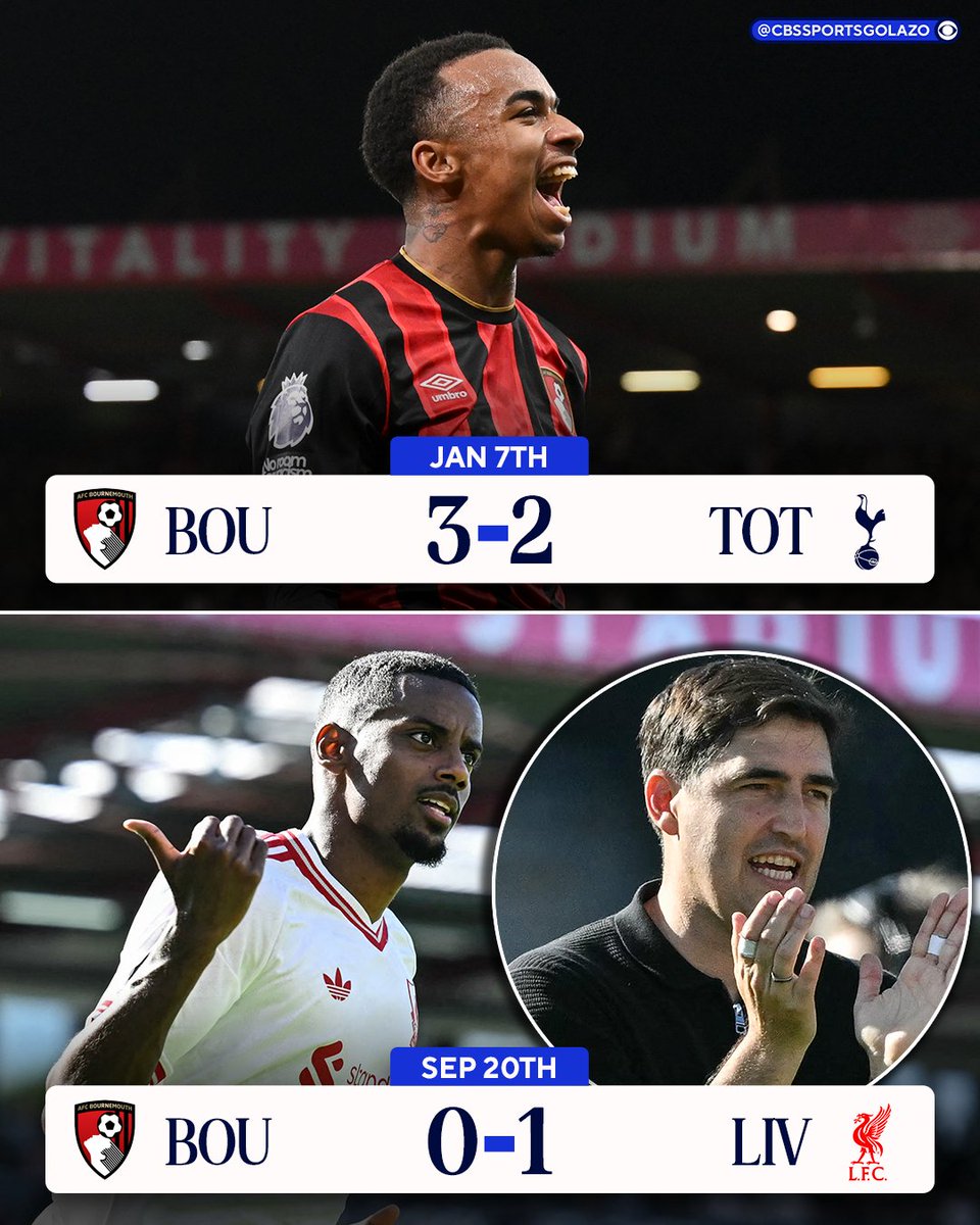 CBSSportsGolazo's tweet photo. Bournemouth hadn’t lost a Premier League home game in 2026. The manager who started that run? Andoni Iraola.

The manager who just ended it? Andoni Iraola with Liverpool 😅 https://t.co/ecIDdLQuuA