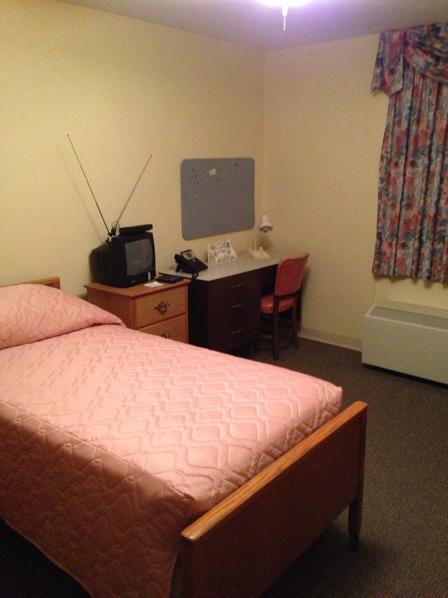 kongjie's tweet photo. @horton_official The bed in a nursing home for retired nuns I slept in when I had to reroute to get back to California during Hurricane Sandy. Not pictured—bottle of holy water on bed stand https://t.co/KDsnsT4A7P