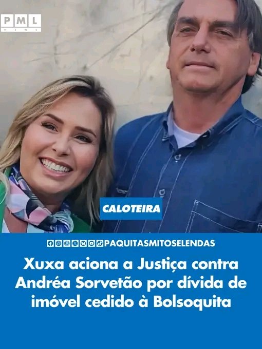 SCHWUENCK157814's tweet photo. A BOLSOPAQUITA EVANGÉLICA DEVE 26 MIL A XUXA, TEVE IR A JUSTIÇA COBRAR A CALOTEIRA... https://t.co/5X3XvdCD9W