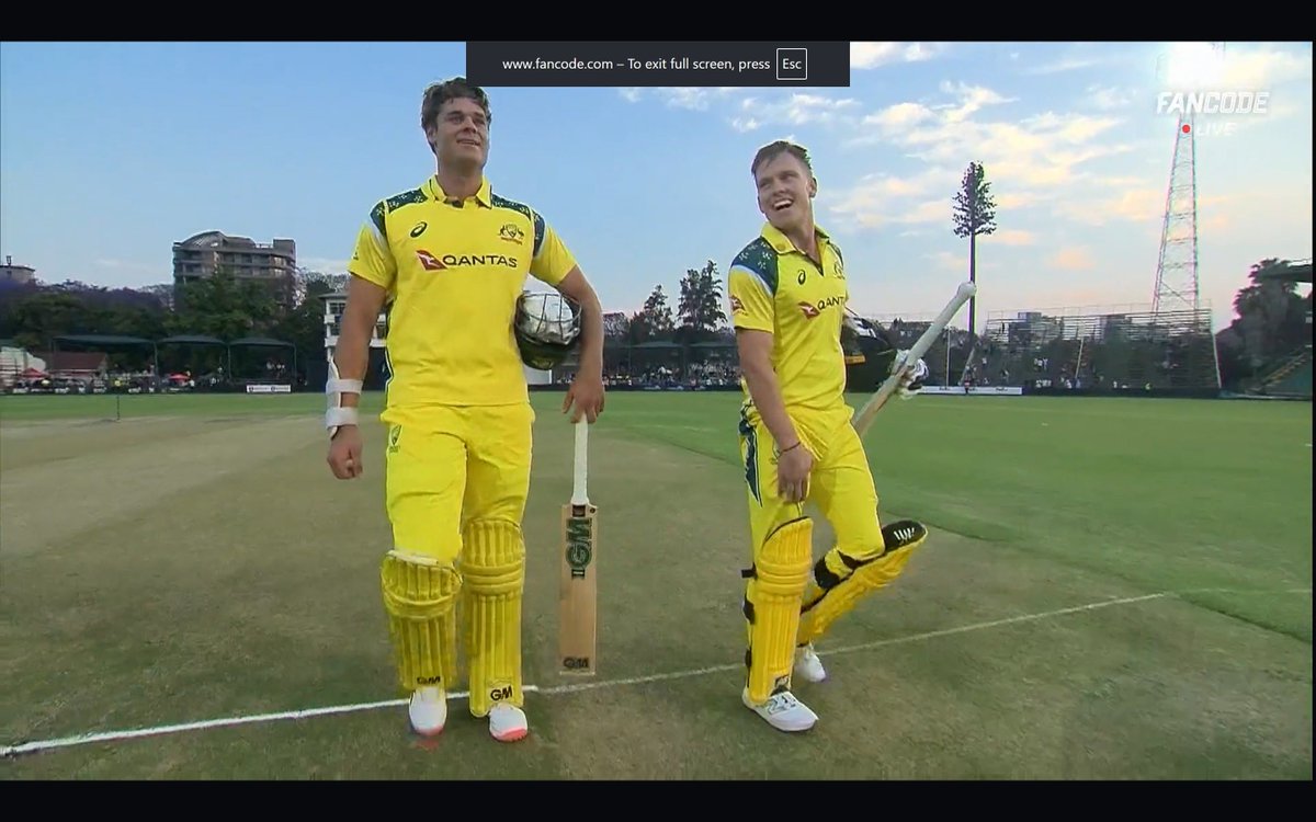 CricCrazyJohns's tweet photo. 🚨 AUSTRALIA DEFEATED ZIMBABWE BY JUST 1 WICKET 🥶

- Nathan Ellis is the hero with bat &amp; ball, What a victory, Cricket World Cup champions for a reason in the big stage.

A Mad victory for Australia. https://t.co/L8jHtN8ZBZ