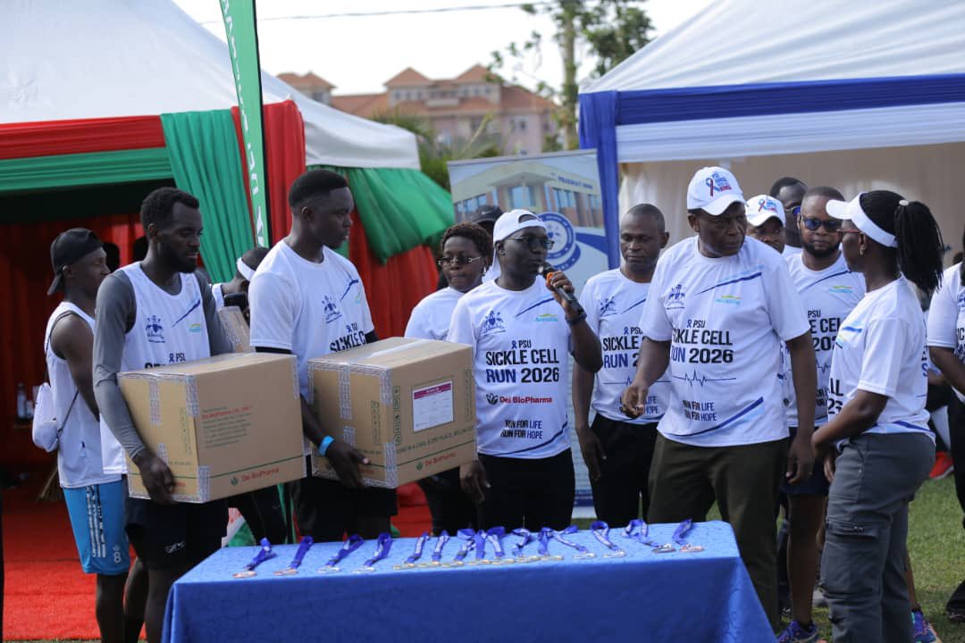 Atuhairecarol10's tweet photo. .@DeiBioPharma donates 30,000 doses of Hyxurea to @PharmacistsUg to support the fight against sickle cell disease. 

The donation follows the #SickleCellRun, which raises awareness and supports communities and families affected by sickle cell disease in the Busoga region. https://t.co/w5u44zwp0K