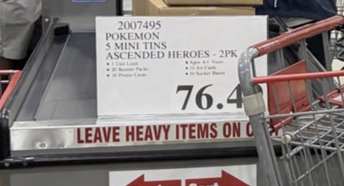 PokemonRestockr's tweet photo. Ascended Heroes 5 Mini Tins 2-Pack + Promo Mini Tin Bundles are starting to show up at select Costco locations today ✨

Keep an eye on your local Costco and let me know if you spot them at yours 🔔

#PokemonTCG #Pokemon https://t.co/GZkRhCHPfj
