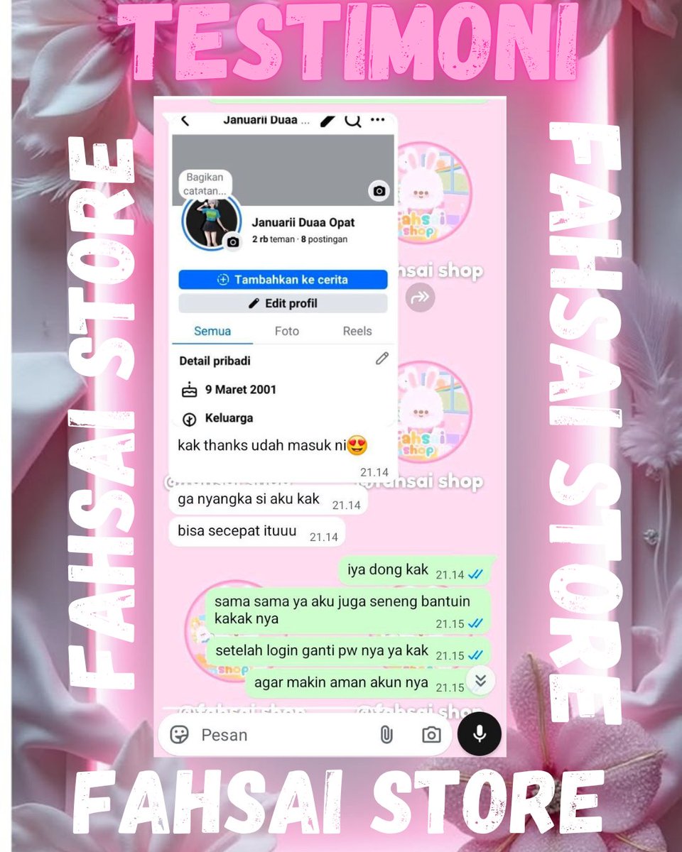aliuaaa9's tweet photo. YANG BUTUH JASA BISA BERKABAR!
#zonauang 
KENDALA : 
🍃PULIHKAN CHT WA LAMA
🍃JASA SADAP WA/IG
🍃LUPA PASWORD &amp; LUPA DATA2
🍃JASA HAPUS AKUN ALL SOSMED
🍃JASA PEMULIHAN AKUN
GOGGLE ,GMAIL,INSTAGRAM,TWITER, FB,TIKTOK,DLL__

 --> thx wa di bio yew :>> https://t.co/wY5mlf1rXA
