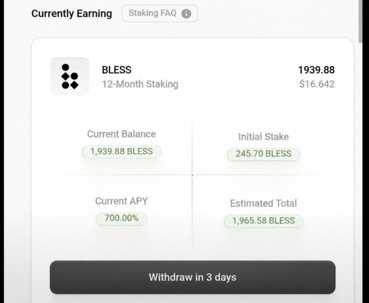 CryptoLakhan's tweet photo. 🚨 Bless Airdrop Claim Update Is Now Live! 🎁

The $BLESS airdrop claim is now live. If you participated in staking, you can check your allocation and claim your rewards.

🔗 Claim Here 👇
https://t.co/2CmcDC7RgQ

Congratulations to everyone! 😂
Many people were expecting a $50–$200 airdrop, but the current value has dropped to around $5–$10 for some users.

How much $BLESS did you receive, and what’s its current value? 👇