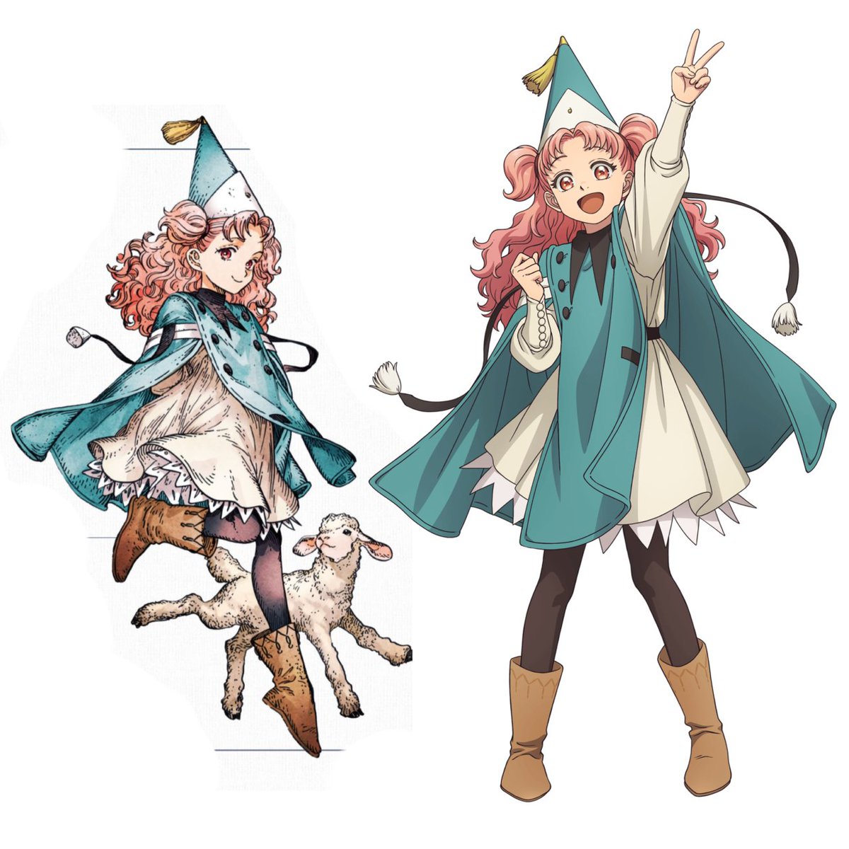 nielorteaa's tweet photo. With that being said, i wanna point out how qifrey's apprentinces uniform all have a few little details that makes them different from one another.

Translating 🔄.... 
PSLSPSLPSLS ADD TETIA'S RUFFLES SHE CAN'T SEE WITHOUT HER DRESS RUFFLES 😭😭😭😭😭😭😭 https://t.co/V8p8RkyRyr