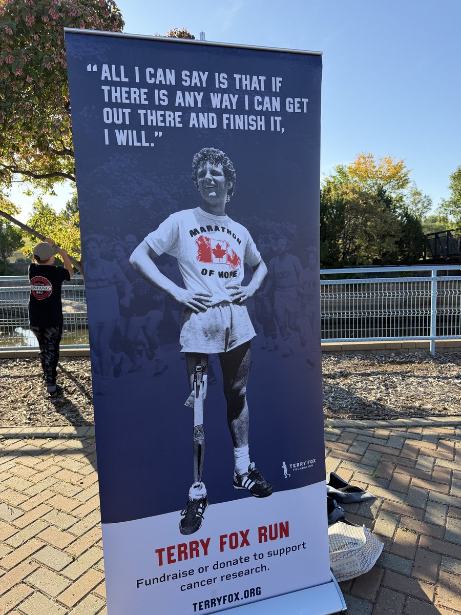 RodFrank12's tweet photo. A real Canadian hero - today is Terry Fox run day in #StrathconaCounty #SherwoodPark! Thank you 😊 to all organizers, sponsors, and participants.
Please support cancer research. https://t.co/nHjpkqfUfF