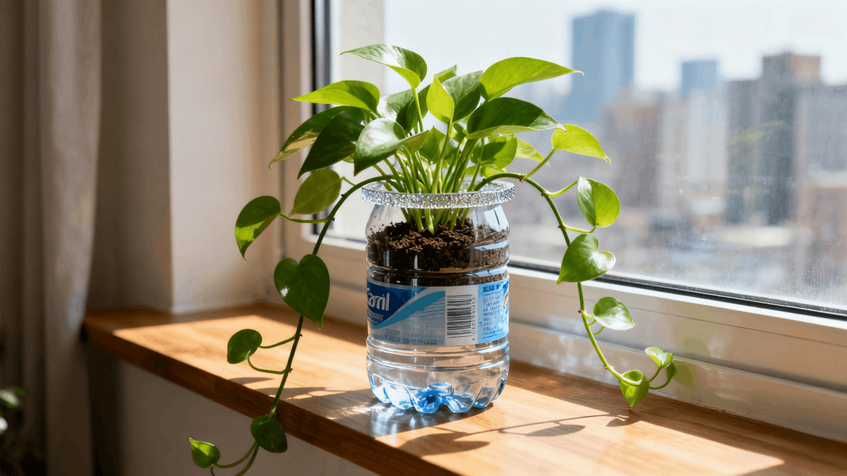TynishaMcpavsp's tweet photo. Transformé botellas de plástico en macetas lindas para mi salón ， https://t.co/JL1B8jmskO