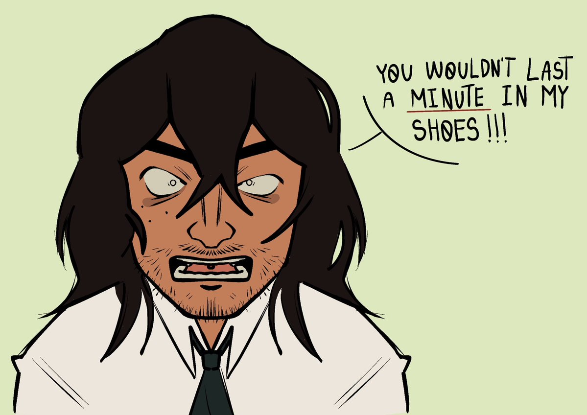 N0tRealMoony's tweet photo. #erasermic x chainsaw man au https://t.co/APif5mcdTQ