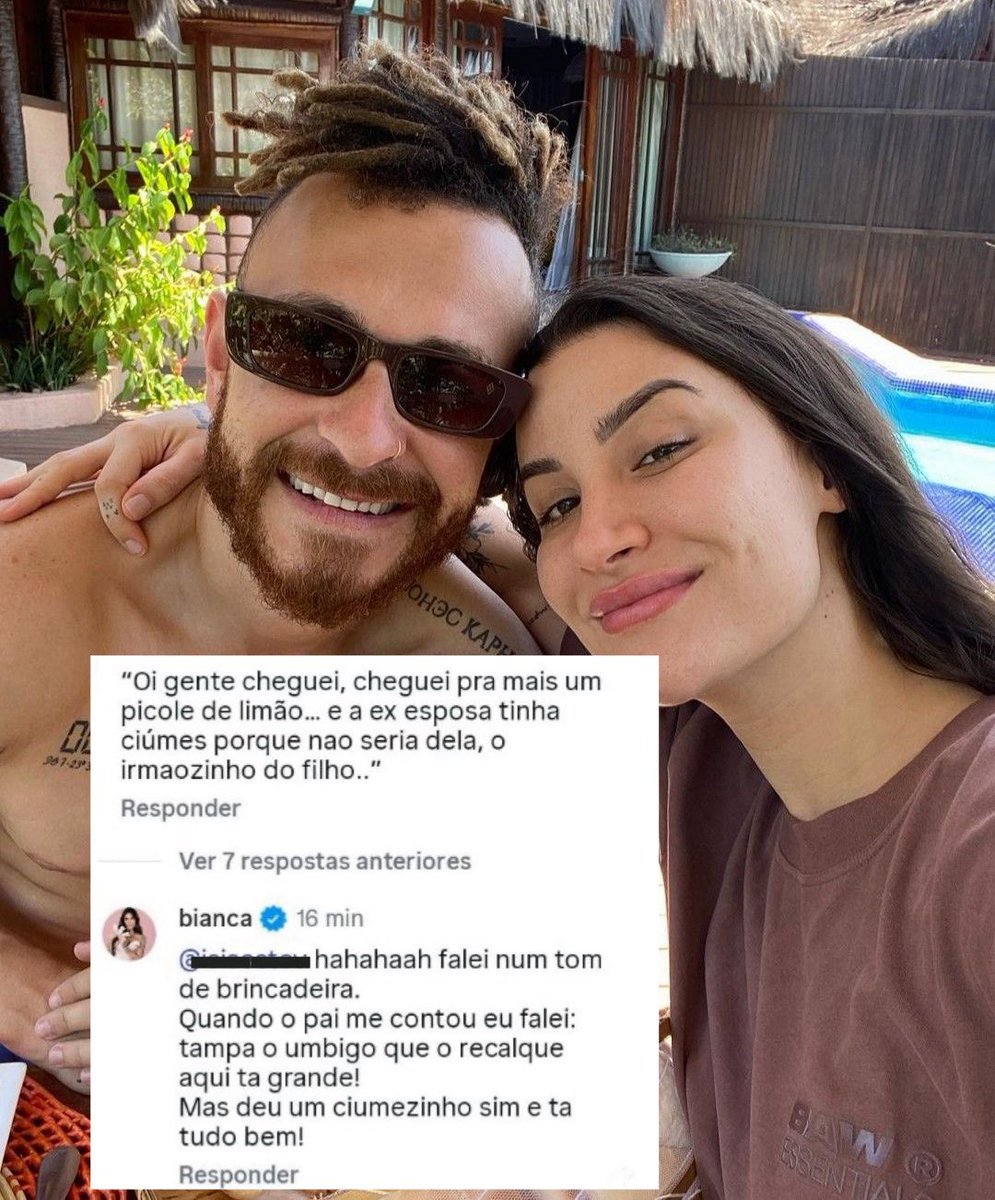 choquei's tweet photo. 🚨VEJA: Bianca admite ciúmes de Fred ao saber que ele será pai de novo, mas deixa claro que é em tom de brincadeira. https://t.co/84DTAy6wBr