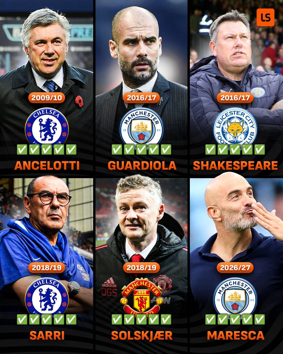 futinglesbrasil's tweet photo. Enzo Maresca torna-se apenas o sexto treinador da Premier League a vencer todos os seus primeiros cinco jogos no comando 😮‍💨✅

O início perfeito em Manchester 💯 https://t.co/uilLauWE2d