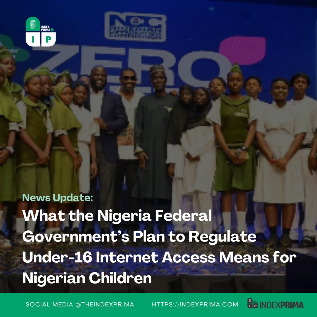 theIndexPrima's tweet photo. Nigeria’s Federal Government has announced plans to regulate internet access for children under 16 alongside launching zero-rated educational platforms.

Full analysis:
https://t.co/SdXGuvAvqn
#NigeriaTech #DataPrivacy #ChildSafety #EdTech #PolicyAndGovernance #TechSovereignty https://t.co/odCB5cSy38