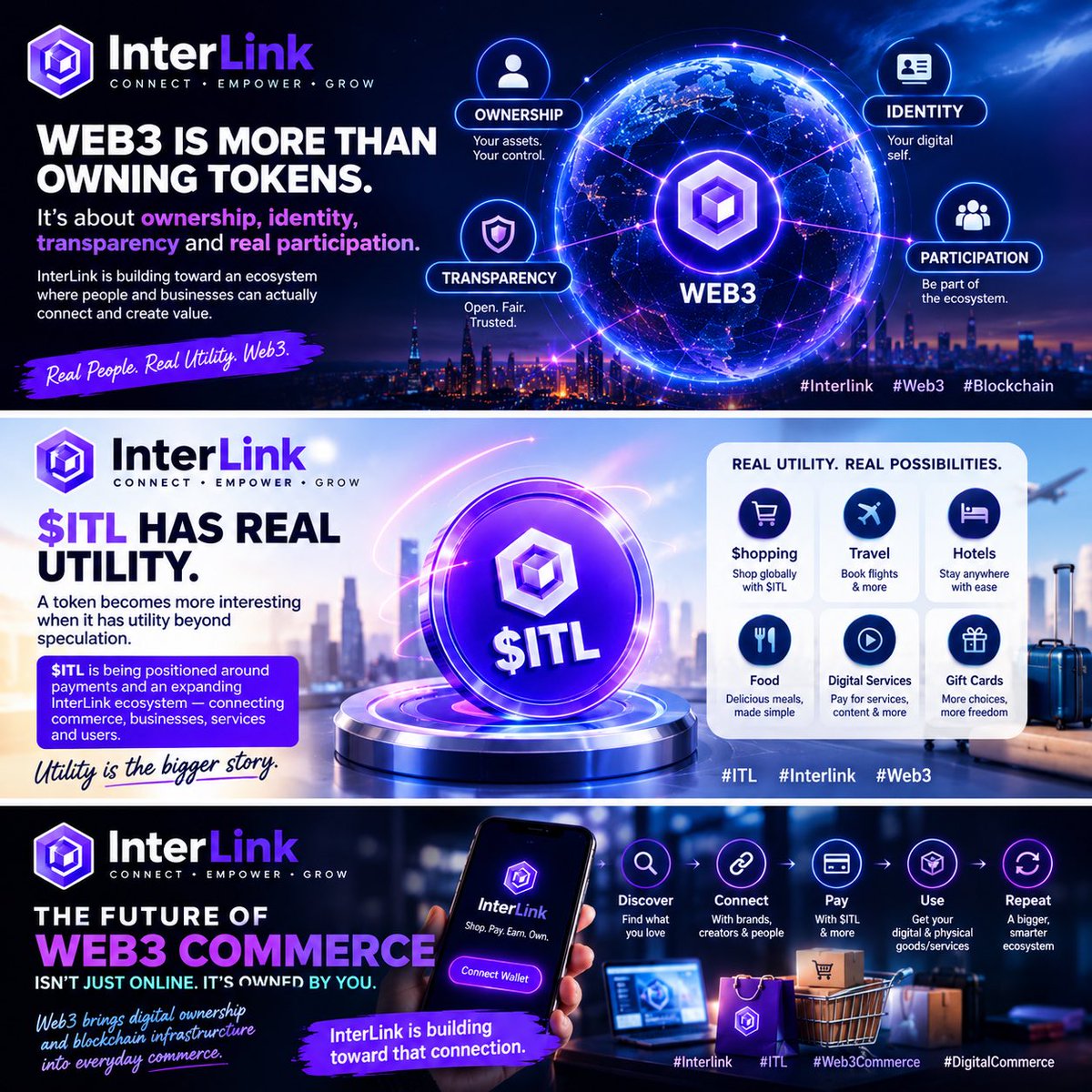 Chonoko31's tweet photo. Web3 is more than owning tokens.
It’s about ownership, identity, transparency and real participation.

InterLink is building toward an ecosystem where people and businesses can actually connect and create value. 🔗💜

#Interlink #ITLG #ITL https://t.co/ir87t6lv4o
