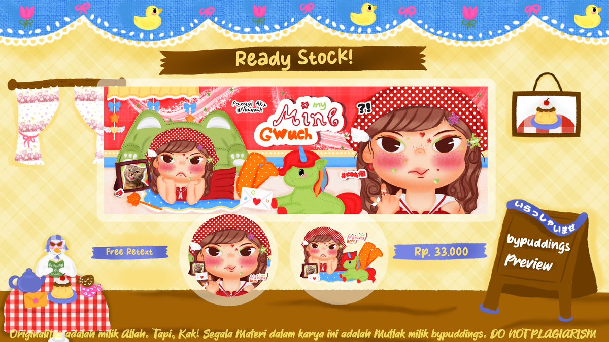 bypuddings's tweet photo. Boleh bantu repost? Makasih <3

Bismillah T__Tv ada layout chibi only, ready stock FREE RETEXT ne <3 dapat 2 ava png :3 hayuk jajang? #zonauang https://t.co/Cfk75oka6L