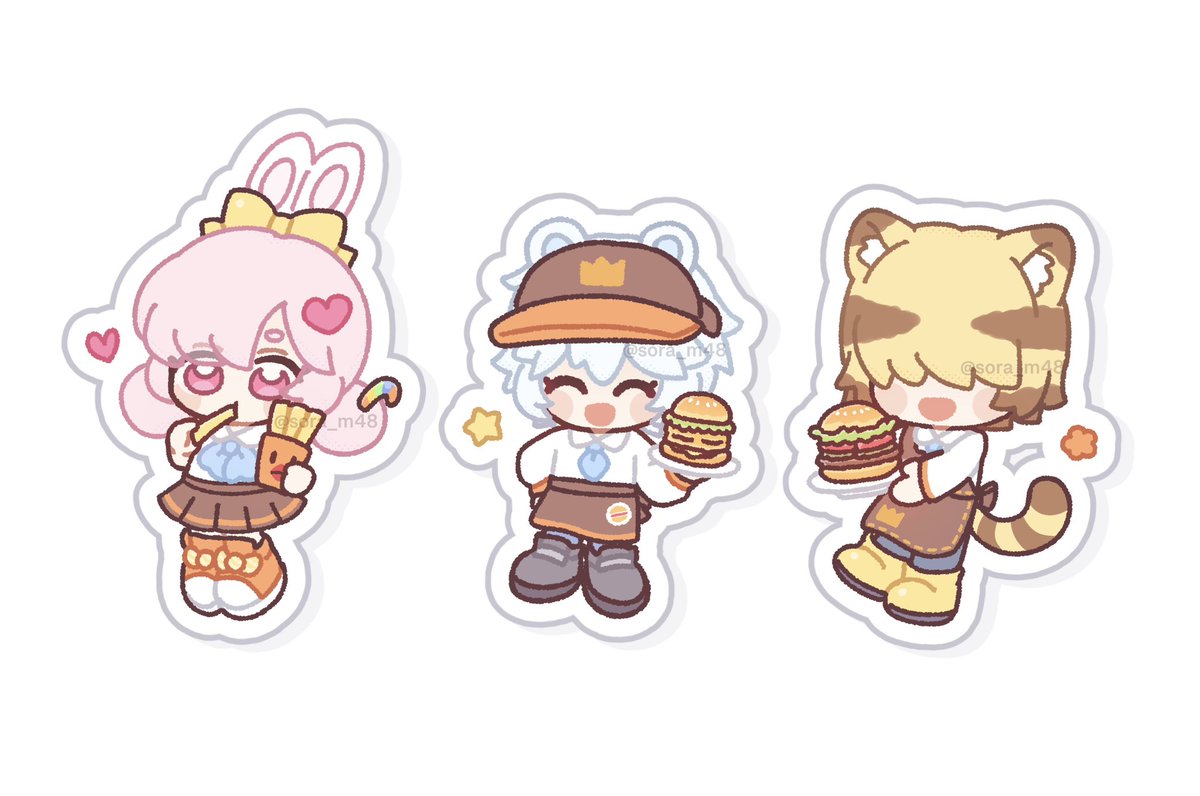 sora_m48's tweet photo. 🍔👑コラボ
アニー🐰 ヴァンニア🐻‍❄️ ブランク🐯
#ハートピア #heartopia https://t.co/hEuYKFNG0c