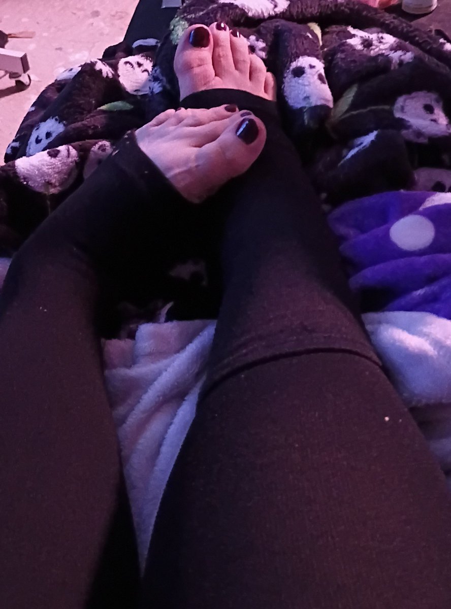 Biniisblessed's tweet photo. Remember your care items! Cute lil toes in my socks sticking out. https://t.co/G8fVNm8T1p