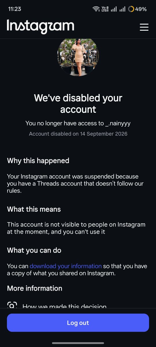 nainy1802's tweet photo. Please help me recover my Instagram account @__nainyyy. It was disabled due to an issue with my linked Threads account. I believe this was a mistake. Please review my account and restore access. 🙏 @instagram #Instagram #InstagramHelp https://t.co/l8wExM3ETY