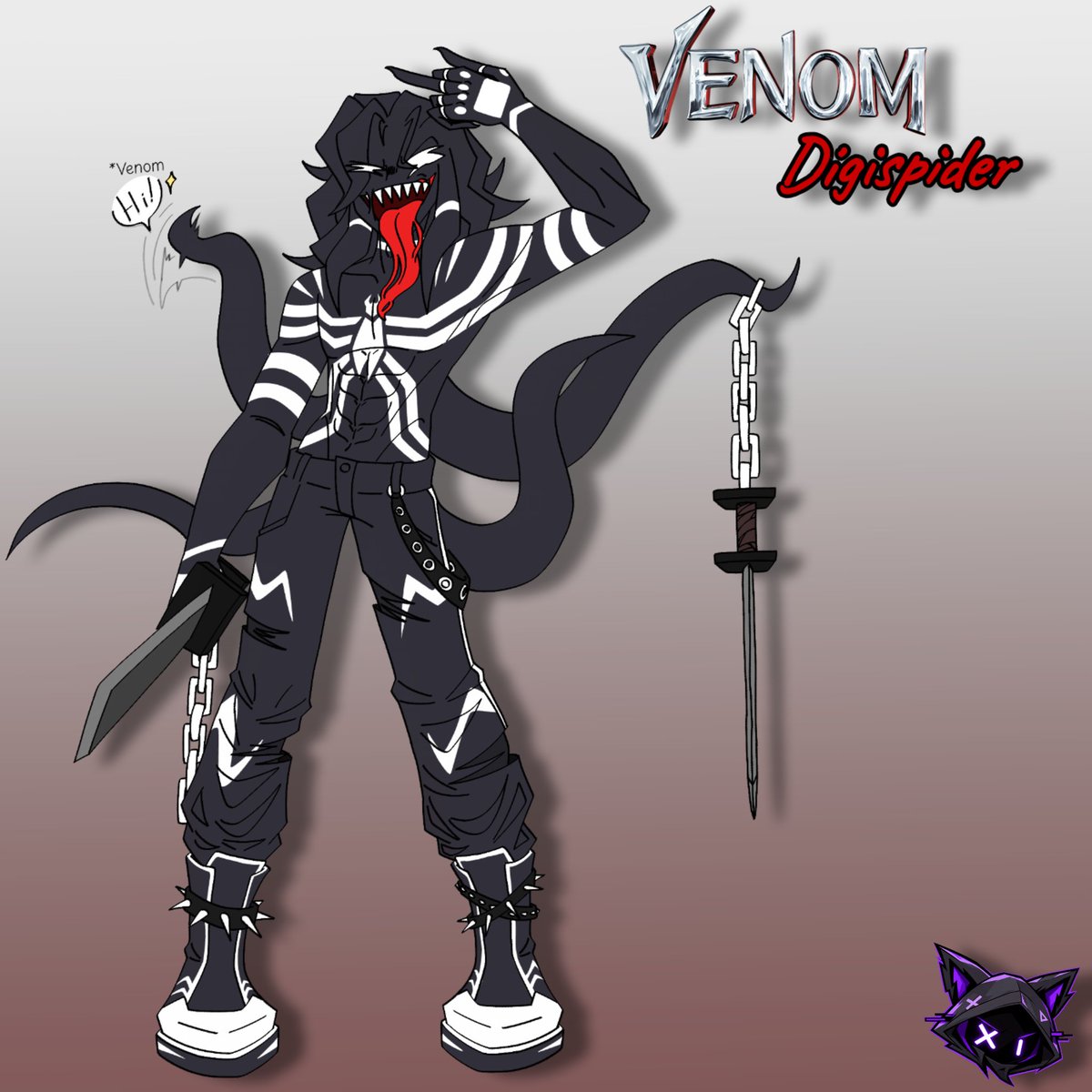tf_fnf02's tweet photo. [×] — Digispider in a symbiotic costume! Guys, I'm shocked by the result...

+ Version with a jacket.

#Venom #Spiderman #Spiderverse #FridayNightFunkin #fnfentity #fnfagoti #AGOTI_IntoTheWeb https://t.co/ZUd7b97Tj0