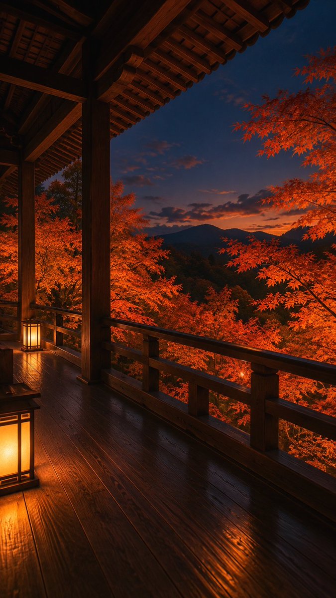 _ai_nature_art's tweet photo. 9月も後半近くになってきたので、そろそろ赤く染まる景色も投稿したくなる頃 🍁🌙🏮 https://t.co/wHF3DtsQZ8