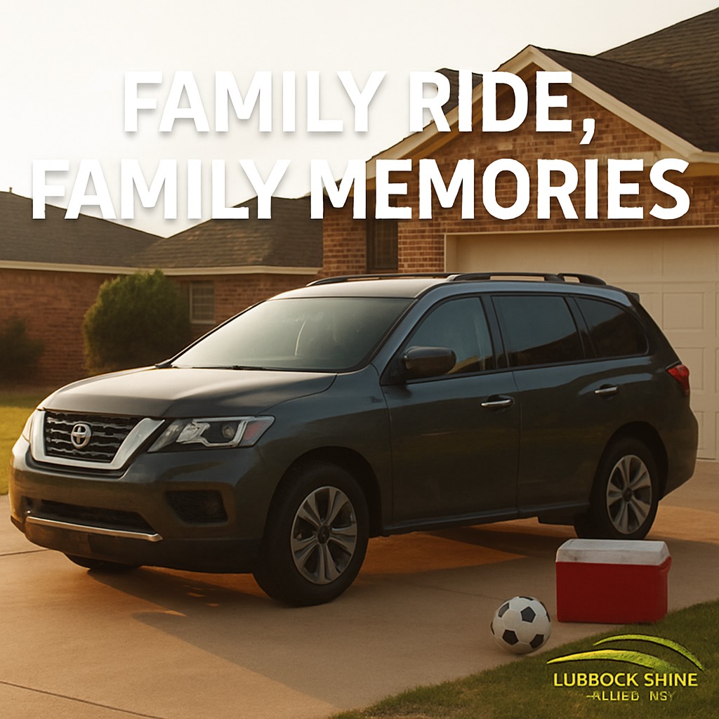 franklin880909's tweet photo. Family Ride, Family Memories. Weekend trips leave crumbs, spills, and dust behind. We keep your family’s space fresh and safe. Full interior reset, exterior shine, mobile service anywhere in Lubbock. Text 806-207-9171 or DM to book today. https://t.co/CsXzb9Wbaa