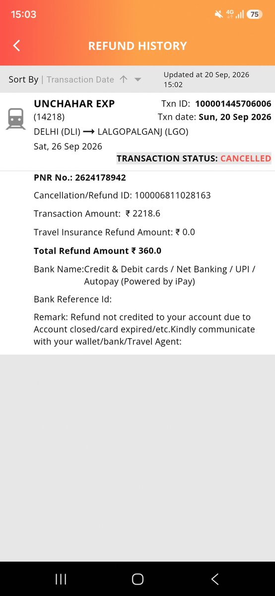 Sunil656176's tweet photo. Where is my money 🤔 ? please initiate again my refund my account problem was solved @IRCTCofficial @RailMinIndia https://t.co/VNBxamVwJN