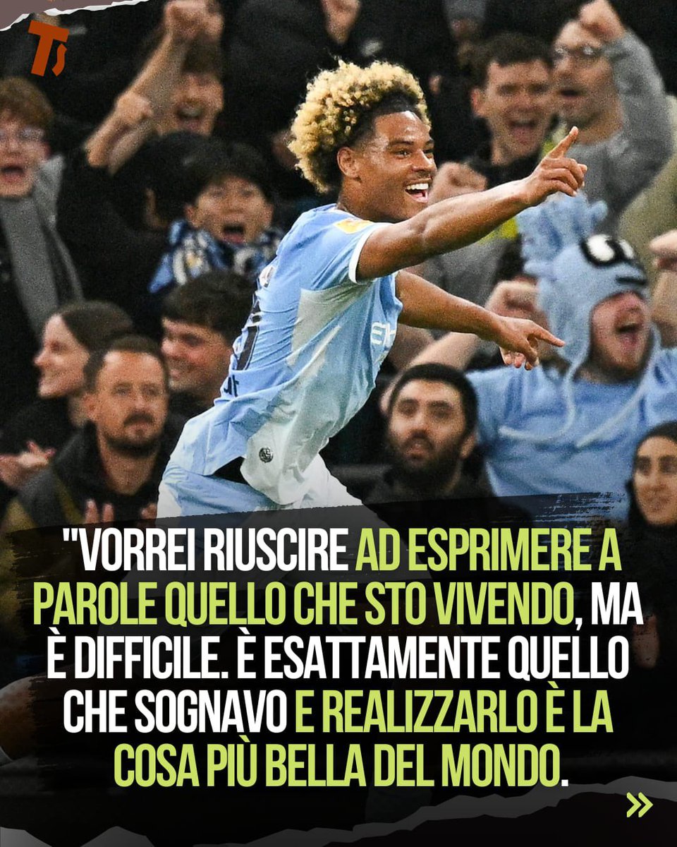 tuttosport's tweet photo. 😍 Floyd Samba racconta la prima doppietta tra i professionisti con la maglia del City
#FloydSamba #ManchesterCity #CityNorwich #Maresca #Tuttosport https://t.co/tsHYy4MaFr