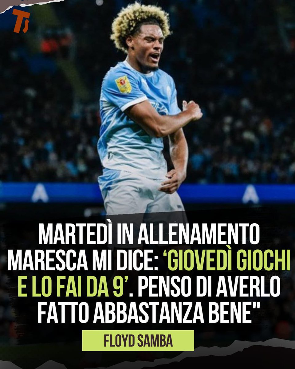 tuttosport's tweet photo. 😍 Floyd Samba racconta la prima doppietta tra i professionisti con la maglia del City
#FloydSamba #ManchesterCity #CityNorwich #Maresca #Tuttosport https://t.co/tsHYy4MaFr