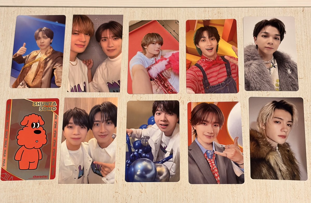 remonmi1k's tweet photo. M!LKトレカ 交換 ラブエンジン シャカレボ 好きすぎて滅

《譲》画像参照

《求》吉田仁人 同異種可 
(➞特に初回限定盤、ペア塩レ、好き滅、シャカレボ)

郵送希望です📮
お気軽にお声掛けください。

 #MILK交換 https://t.co/YDKddlYdgy
