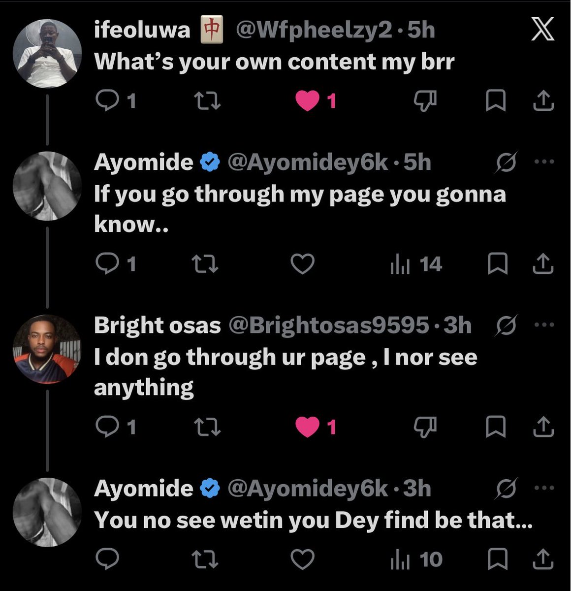 Ayomidey6k's tweet photo. Which content una want again whey pass weed and memes🤣🤣🤣 make Una no put me for talk abeg… https://t.co/4UfvUSLkwu