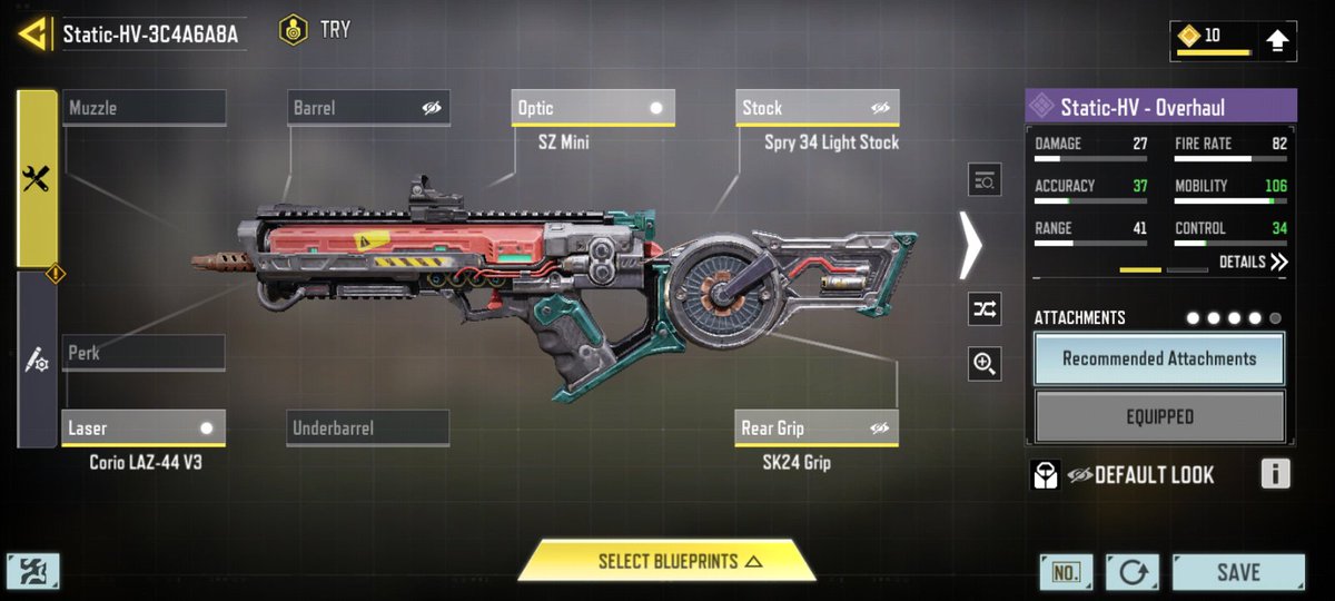 GitibaPatrick's tweet photo. Pure speed and precision. ⚡️ Try this Static-HV - Overhaul build if you want to dominate close-range engagements in Ranked.
Code: Static-HV-3C4A6A8A
#CODM #CallOfDutyMobile #CODMobile #Gunsmith https://t.co/VDAPcSjUHy