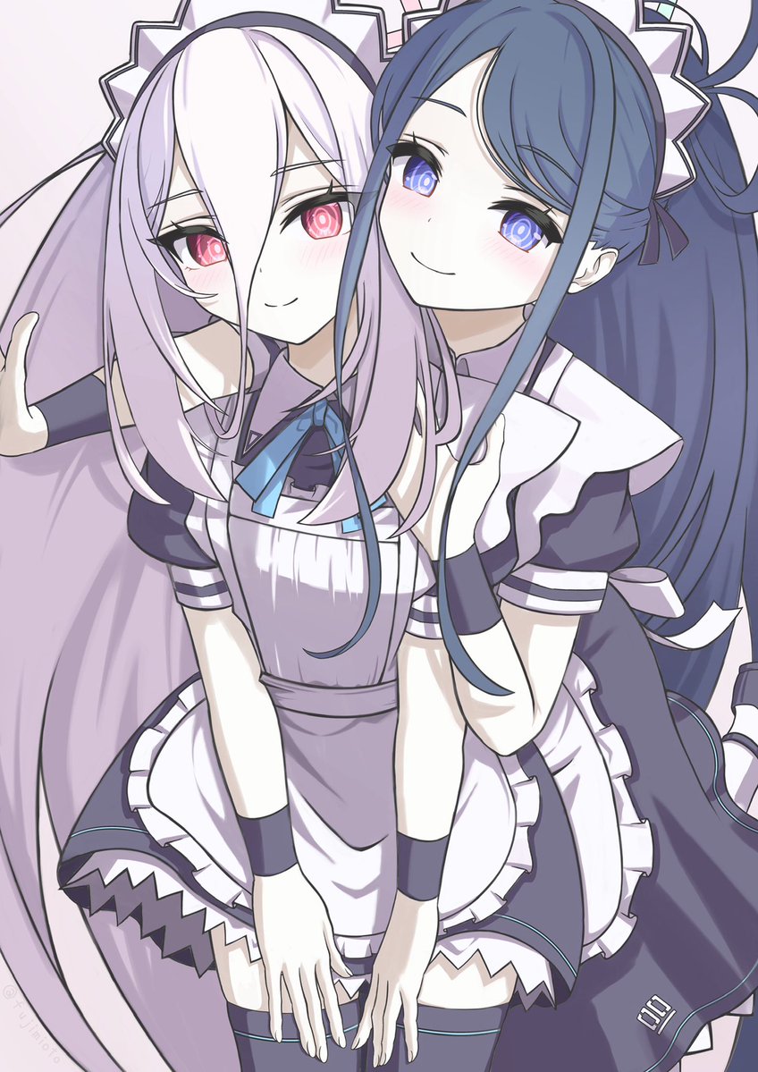 fujimioto's tweet photo. ブルアカの天童ケイちゃんと天童アリスちゃんをメイドさんで描きました✍️

#BlueArchiveㅤ https://t.co/BiTzHr1krS