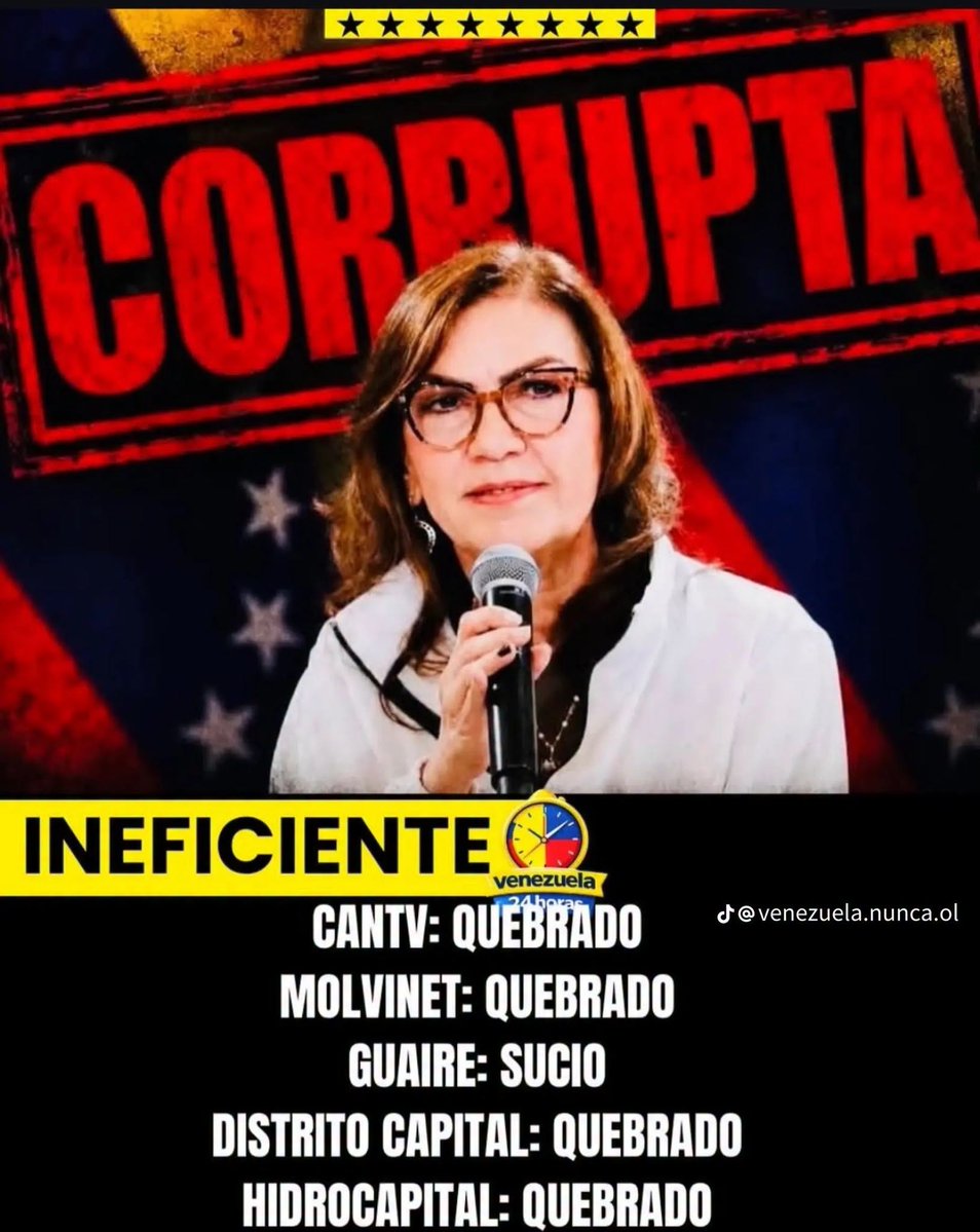 A64029345's tweet photo. COMO AVANZA UN PAÍS CON LOS MISMOS CORRUPTOS EN EL PODER. Y ESTA FUE LA QUE NOMBRO LA ILEGITIMA DELCY RODRÍGUEZ PARA EL RENACIMIENTO DE VENEZUELA https://t.co/vrRUS5O2DP