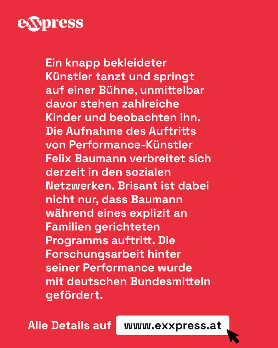 exxpressat's tweet photo. Knapp bekleideter Künstler tanzt vor Kindern auf einer Bühne – beim Familienprogramm. Mit deutschen Bundesmitteln gefördert. Mehr dazu im Artikel: https://t.co/yC32lsgocW

#Performance #Kinder #Förderung #Deutschland #exxpress https://t.co/99HpwgSYFi