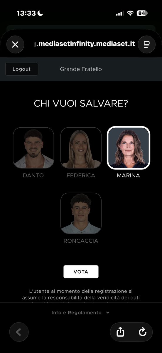24hrsofalw's tweet photo. L’unica opzione. #gfvip https://t.co/ePfWHl3uSe