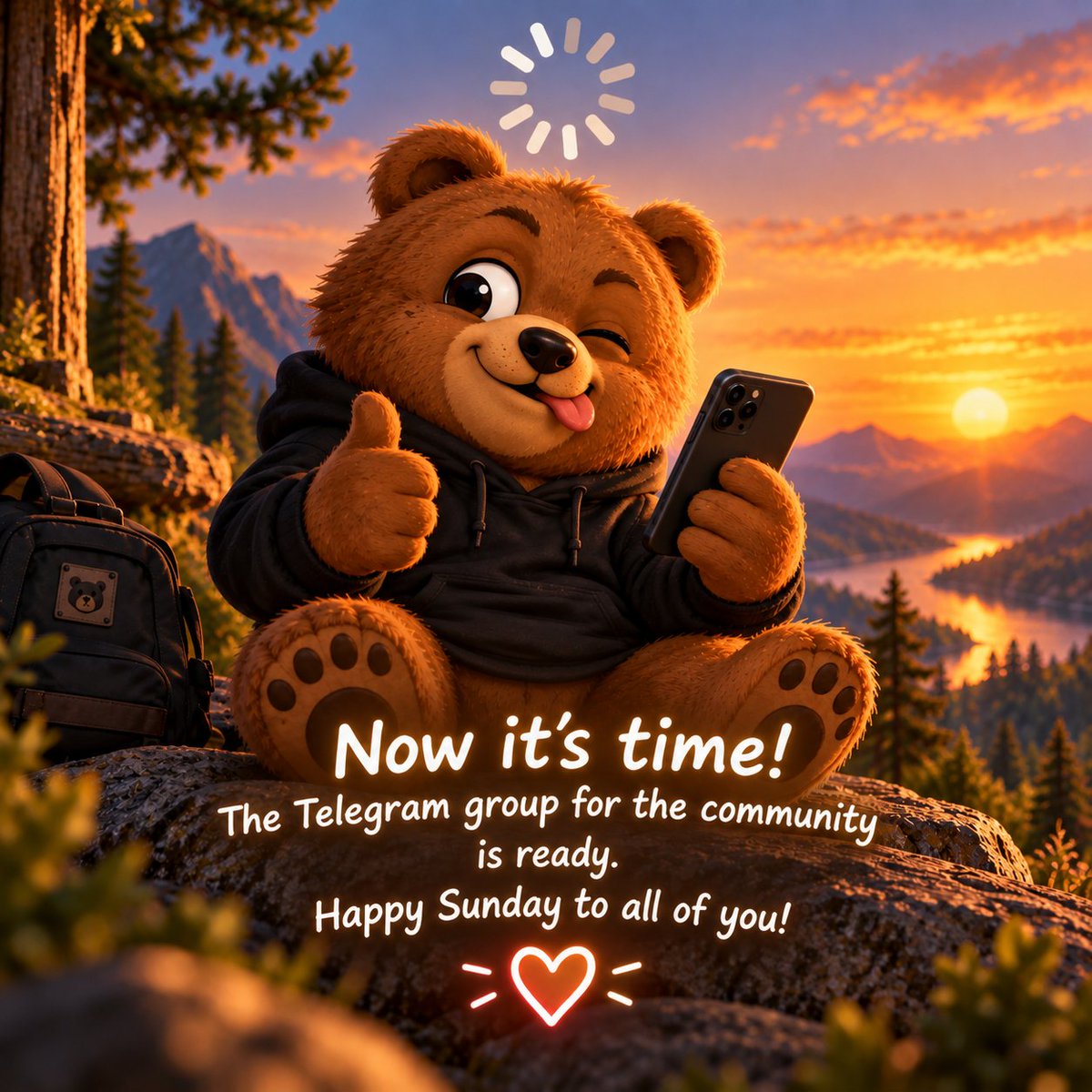 BufferBearBUFF's tweet photo. The bear is still buffering… but his Telegram community is ready! 🐻🔄

The Bear Family has a new home! ❤️

Come say hi, share some memes, talk crypto &amp; enjoy the journey with us 😊

👉 https://t.co/WioK37nnYK

Happy Sunday, bears! 🐻❤️

Born to think. Forced to buffer🐻🔄 https://t.co/OfsCeQNB13