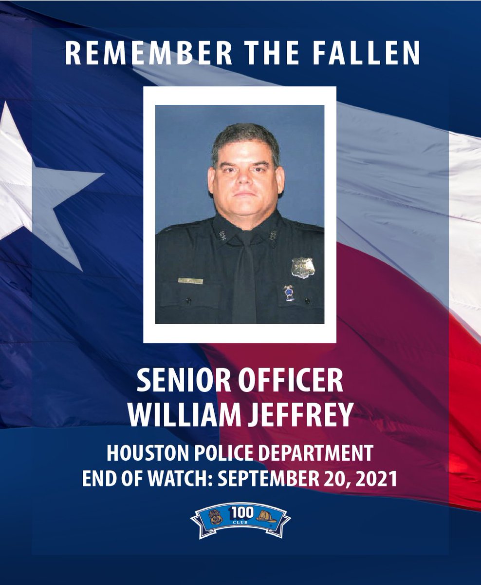 100ClubHouTx's tweet photo. In remembrance of @houstonpolice Senior Police Officer William “Bill” Jeffrey who was shot and killed in the line of duty while serving an arrest warrant.  #ForTheFallen https://t.co/8dQTPkQGT2