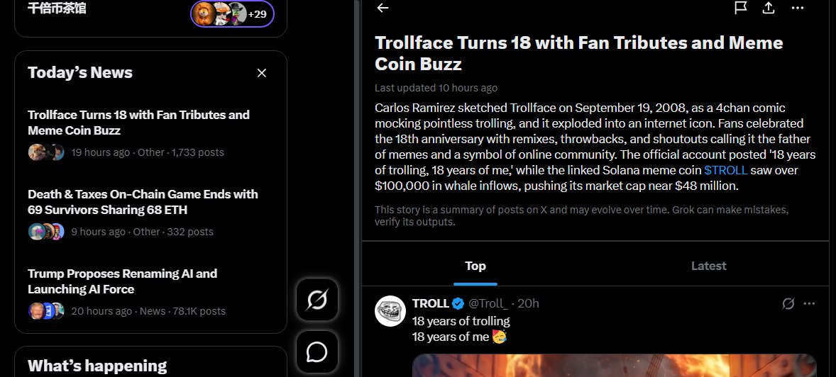 y00thereum's tweet photo. $TROLL is on the 𝕏 News. soon on Fo𝕏 News https://t.co/QHR9Q5Je44