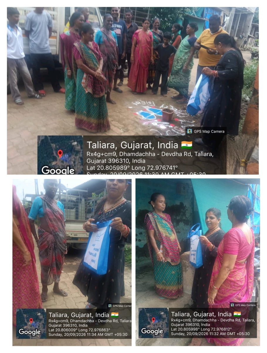 tdogandevi's tweet photo. બ્લોક ગણદેવી ગામ તળિયારા સ્વછતા હી સેવા અંતર્ગત કાપડની થેલીનો ઉપયોગ કરવો અને સરપંચ શ્રી જોડે ડોર ટુ ડોર કપની થેલીનો ઉપયોગ કરવા માર્ગદર્શન આપવામાં આવ્યો https://t.co/TTVkk2bFCF