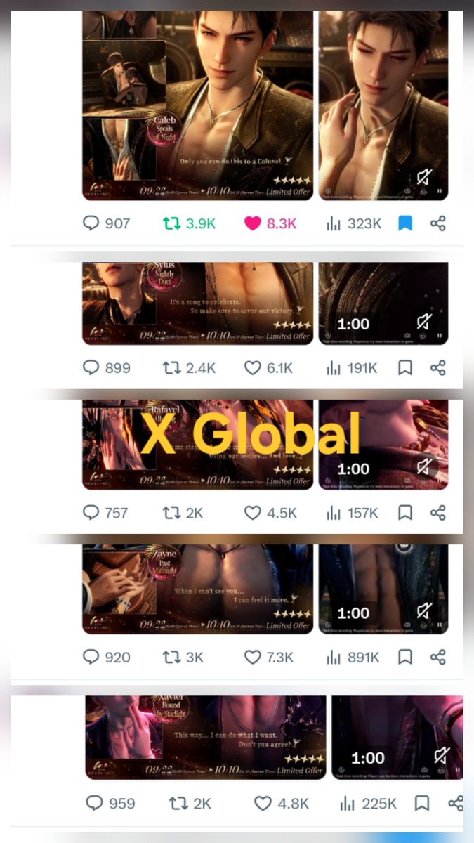 ConundrumPin_'s tweet photo. I think the general consensus among all the servers - China, Global, Japan and korea is that Caleb's looks and his card stands out 😂 https://t.co/JaGSVhT8Dm