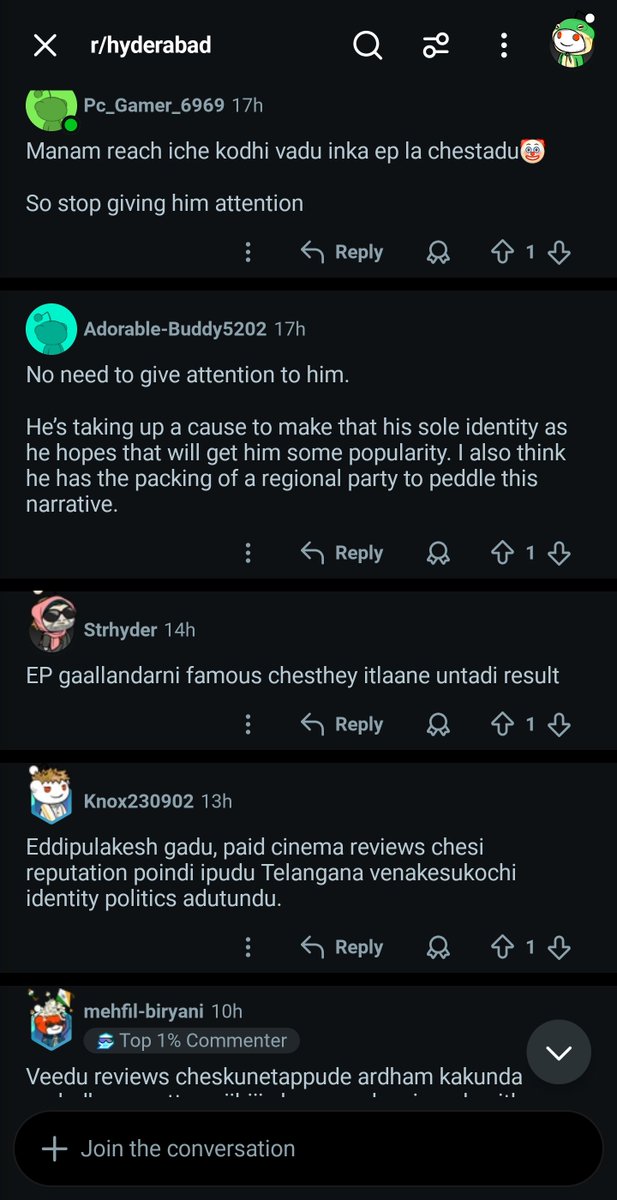 TheKalyanfan's tweet photo. So called telangana people views on ragadi https://t.co/ORKemlmgjR