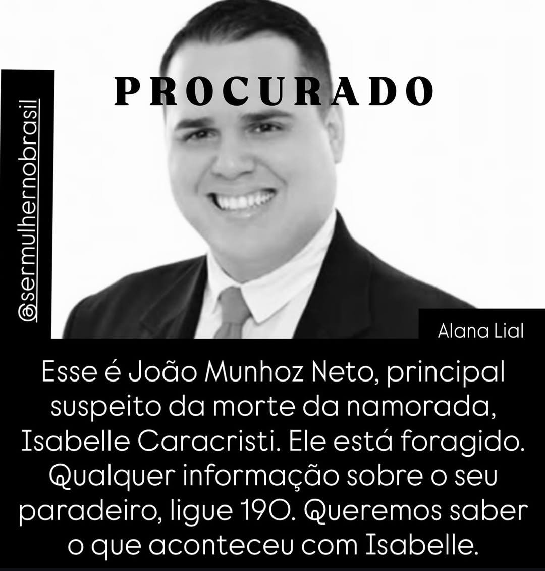 amobethania's tweet photo. Esse é o tal João Munhoz Neto, namorado da Isabelle Caracristi está foragido junto com a família omissa. 

A foto da vítima sempre é compartilhada, mas a do homem nunca é compartilhada.

Vamos quebrar esse ciclo e compartilhar o que tem pra ser compartilhado! https://t.co/ahqvRZA9Qi