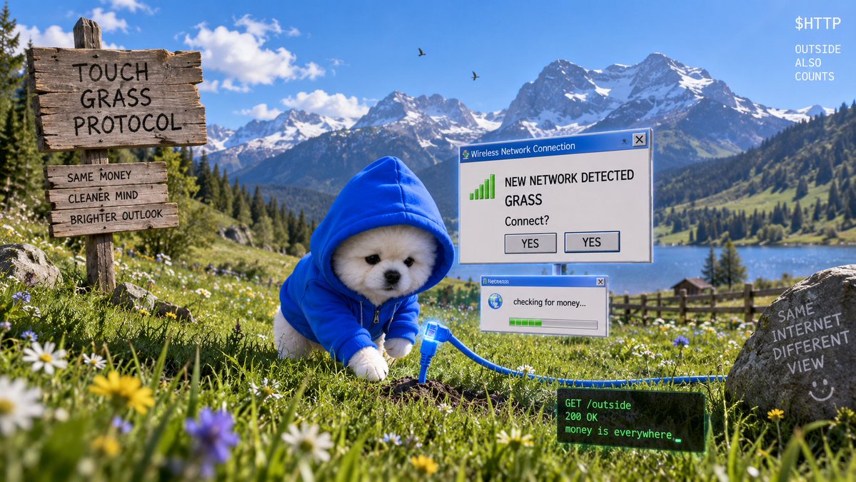 httpformoneyARC's tweet photo. finally touched grass.

grass had internet.

$HTTP https://t.co/1bp4fMeikh