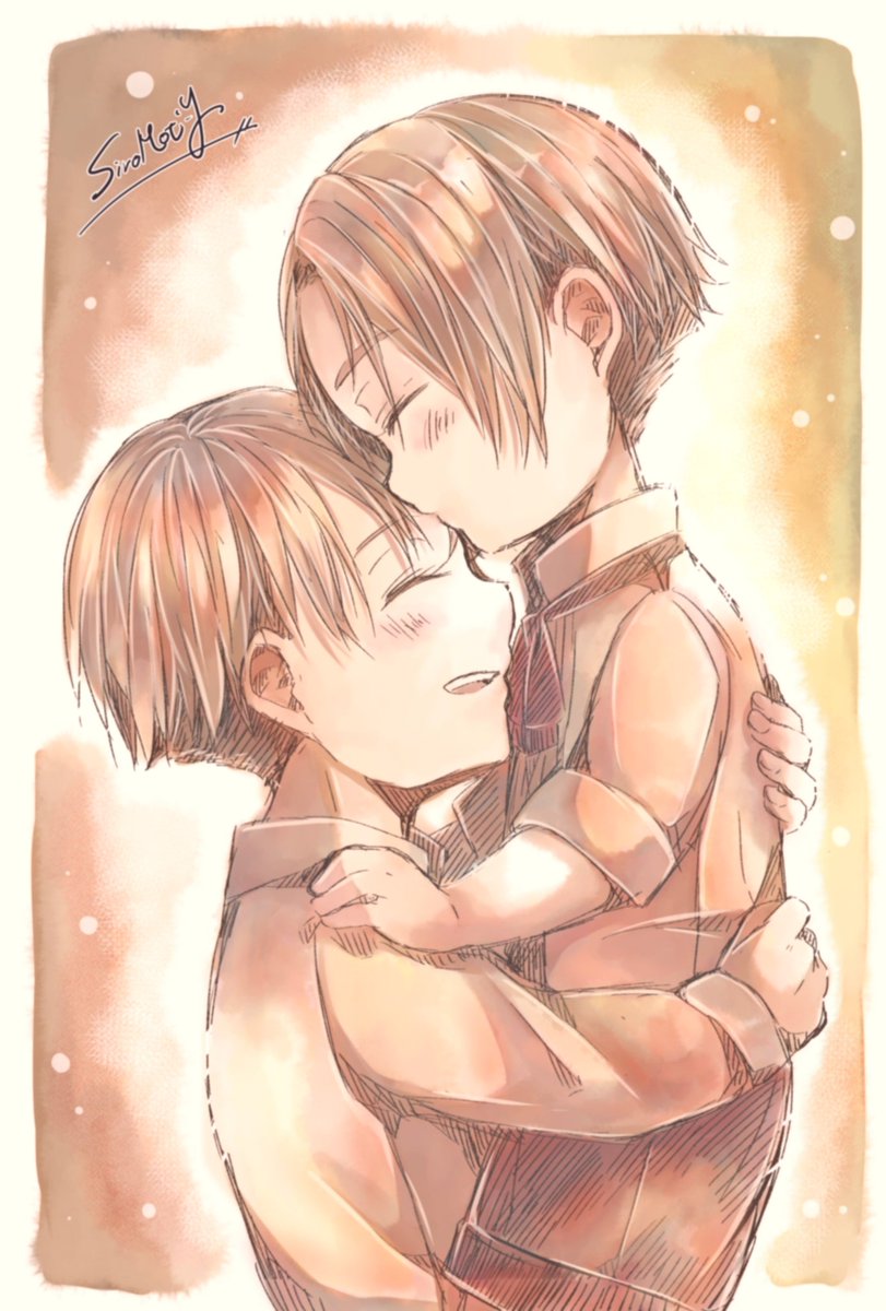 SiroMoti_Y's tweet photo. 【祝福】
ユリスさん誕生日おめでとうイラスト二枚目(〃´ω`〃)
いつもご兄弟で誕生日イラスト描いてるので、個人的に描きたかったから、描きました(*´ω｀*)幼少期大好き🍀😌
私は、二人が幸せになれる世界観を追い求めてます🙌
#牧場物語　#グラバザ https://t.co/FuFTh00l6j