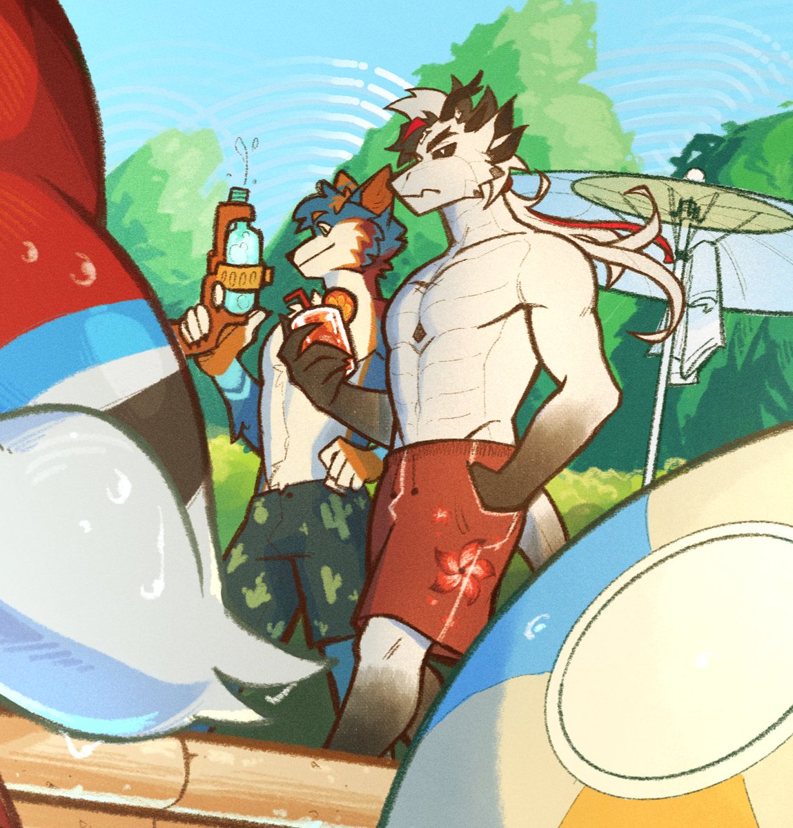 Annoyed_owl's tweet photo. It's still summer for one day! ☀️⛱️
HUGE commission for @FuelHusky !
And also some cameos 👀

Thank you so much for the time spento on this commission!

Next up, coming soon, is gonna be commission #3 of this batch!

Stay tuned! 🌟✨️ https://t.co/1X4hXtUVSX