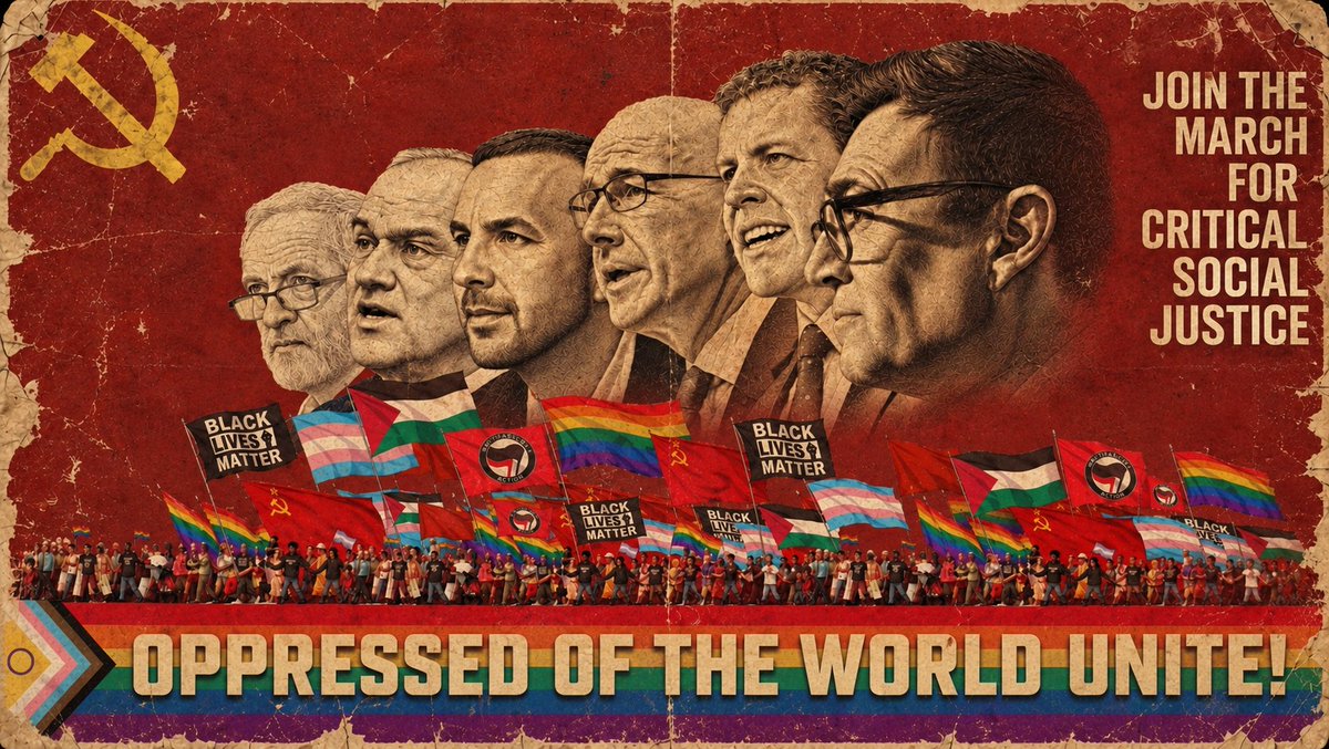 StandUp2Marxism's tweet photo. @EdwardJDavey The dominant ideology of the mainstream “Progressive” Left is Critical Social Justice, a Far-Left identity-grievance ideology derived from Critical Theory, postmodernism, and Marxist Theory. 

This ideology isn’t just anti-British; it is anti-Western. https://t.co/iHMqpDmLNt