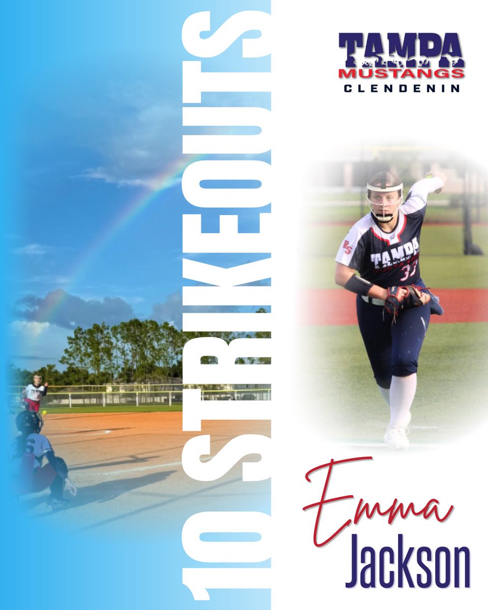 T_Mustangs_2030's tweet photo. A huge shoutout to Emma with a commanding performance in the circle! Earning 10 strikeouts in our first bracket win!! https://t.co/Bi2aNrpd1o