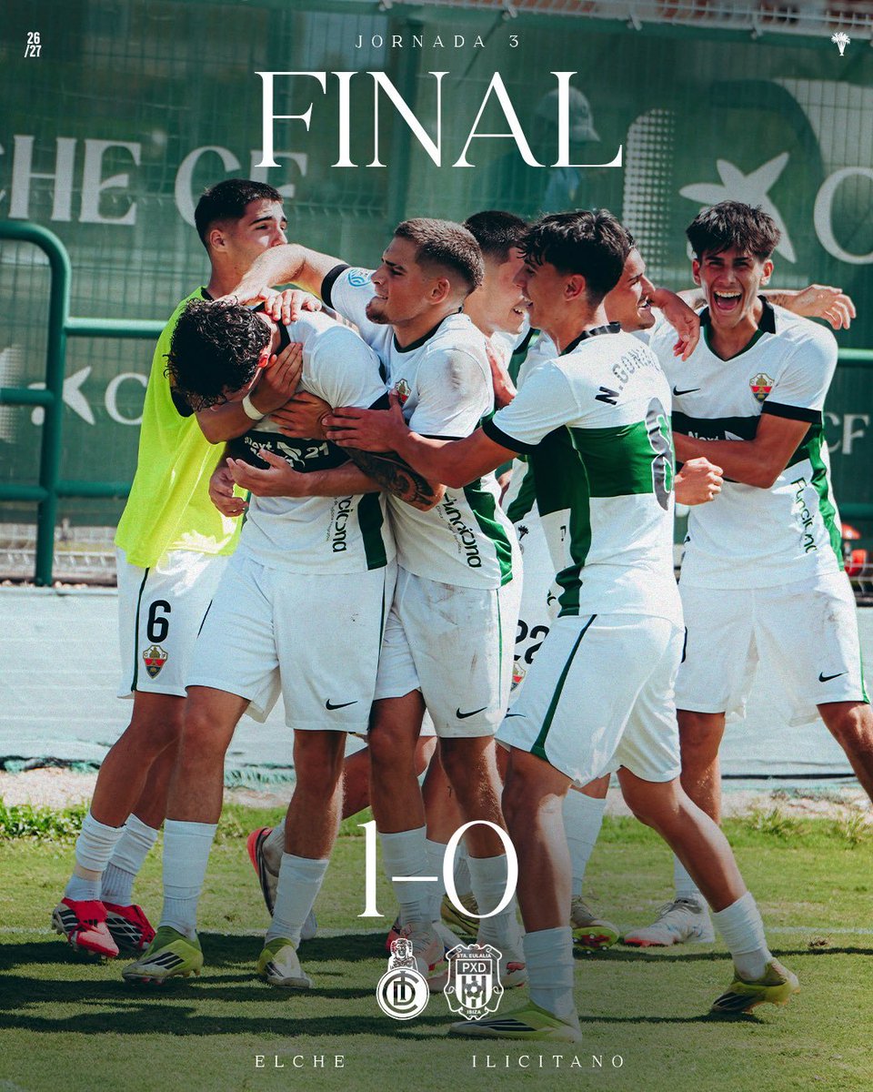 PepeMorago's tweet photo. El #Ilicitano @futbolbaseECF gana 1-0 al Peña Deportiva con un gol de JUAN PIERA en el minuto 84. El filial del #ElcheCF que dirige Carlos Cuéllar ha empezado la Liga en #SegundaRFEF con un empate en Lorca y esta victoria. #Fútbol #Elche #Elx https://t.co/7mMRNoQx5g